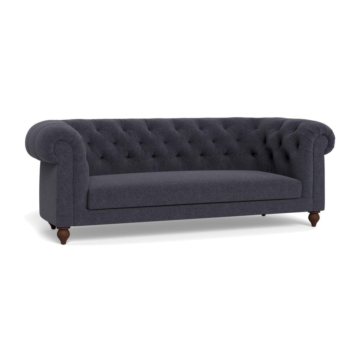 Heal's Fitzrovia 3 Seater Sofa Texture Soot Black Feet - Heal's UK Furniture – image 1