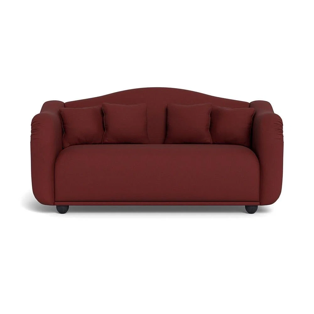 Heal's Tetbury 3 Seater Sofa Capelo Linen-Cotton Etruscan Red Black Feet – image 2
