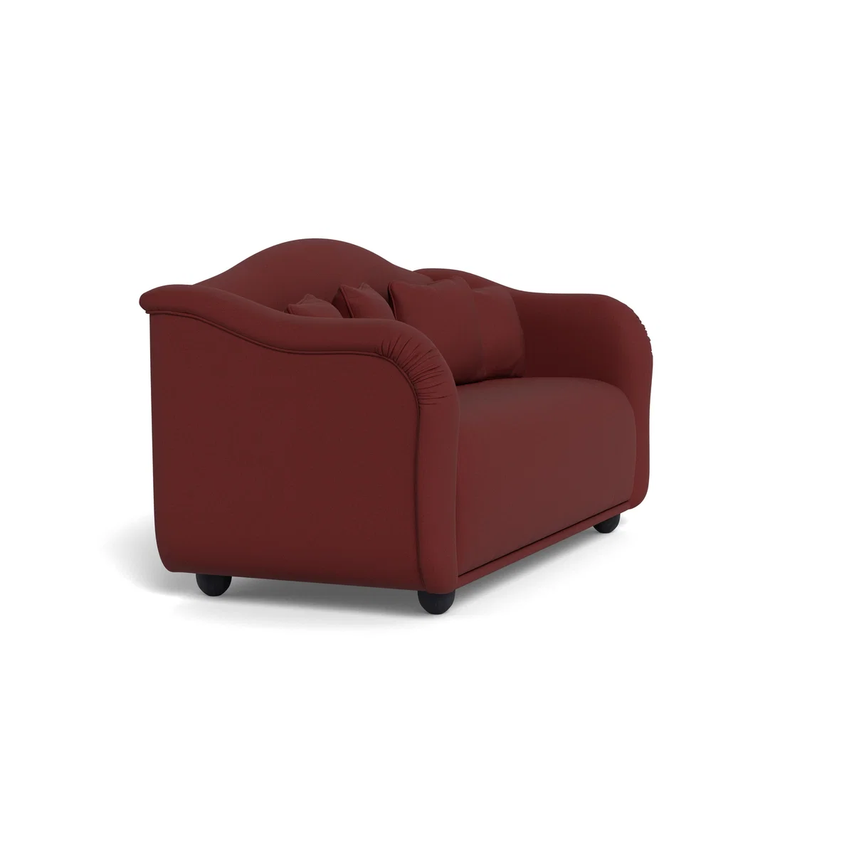 Heal's Tetbury 3 Seater Sofa Capelo Linen-Cotton Etruscan Red Black Feet – image 3