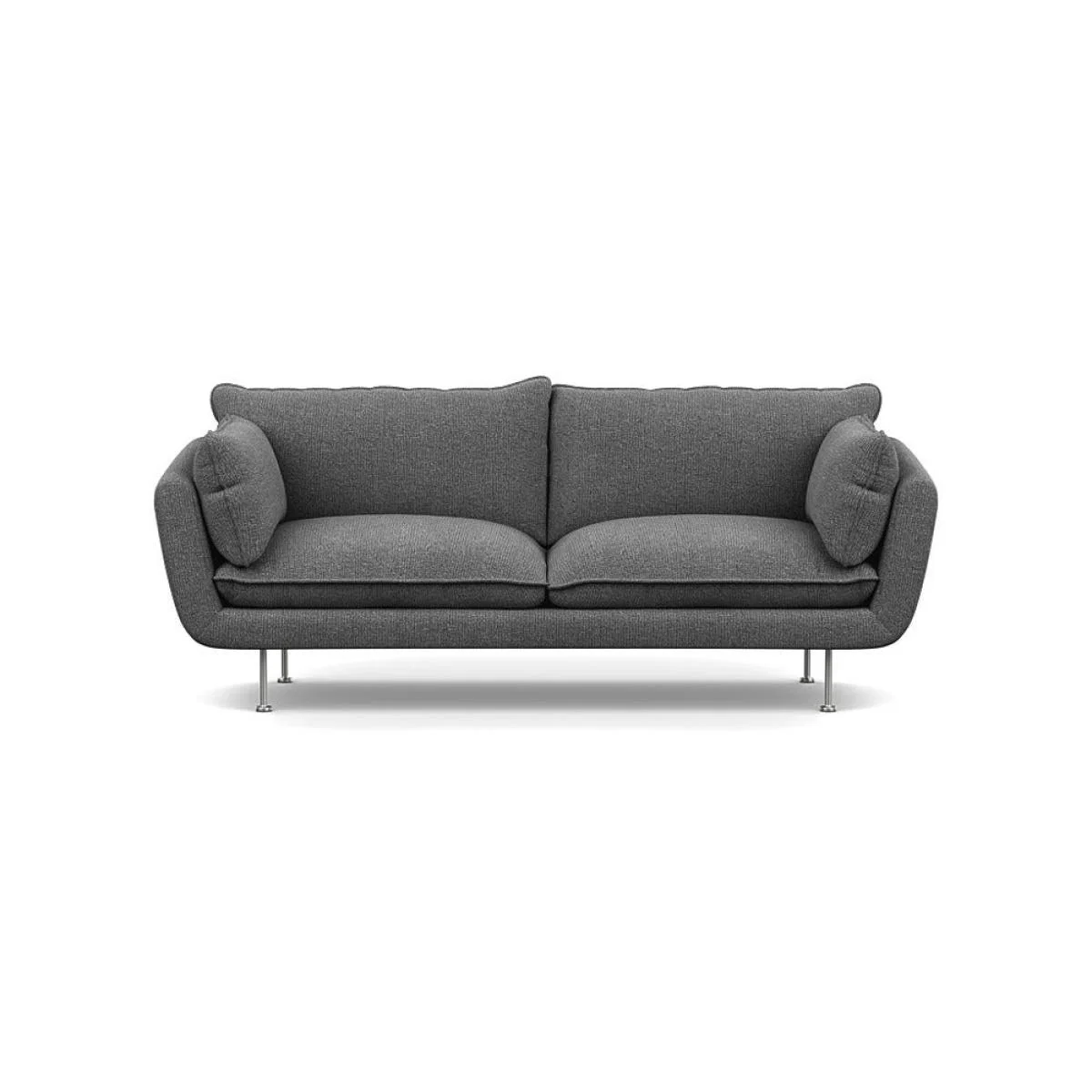Heal's Allora 3 Seater Sofa Tejo Recycled Noir Stainless Steel Feet – image 2