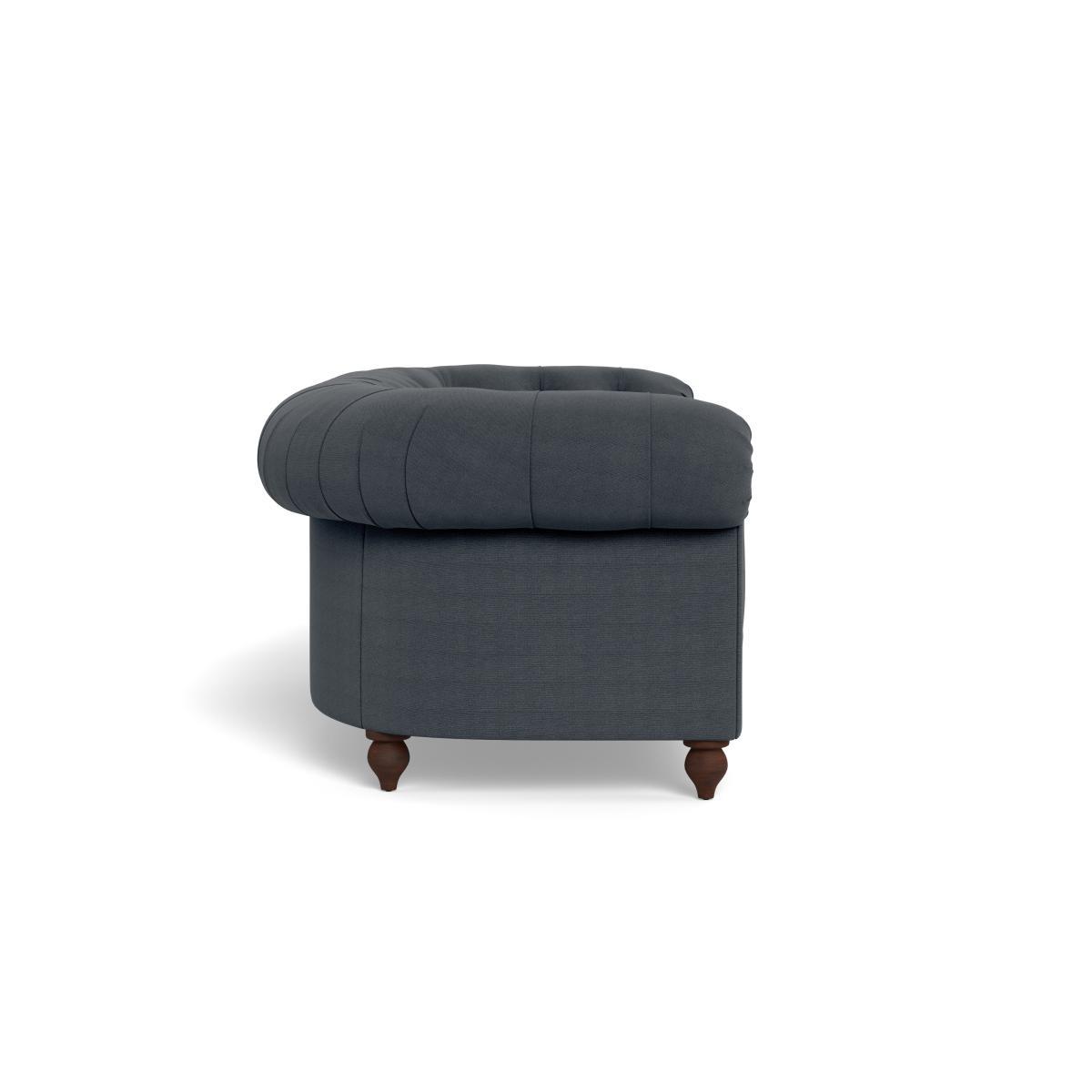 Heal's Fitzrovia 3 Seater Sofa Linen Dark Grey Chestnut Stain Feet - Heal's UK Furniture – image 3