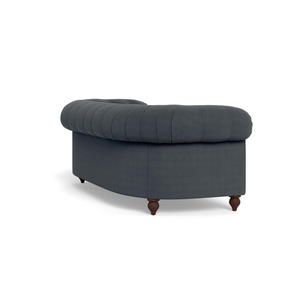 Heal's Fitzrovia 3 Seater Sofa Linen Dark Grey Chestnut Stain Feet - Heal's UK Furniture – image 4