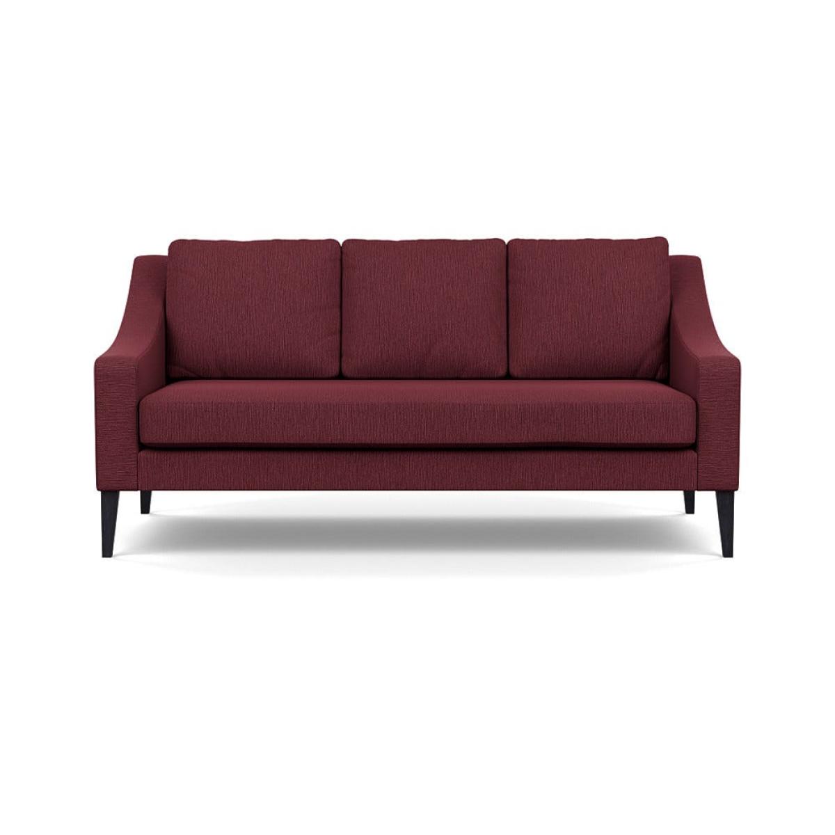 Heal's Richmond 3 Seater Sofa Smart Linen Mix Maroon Black Feet – image 2