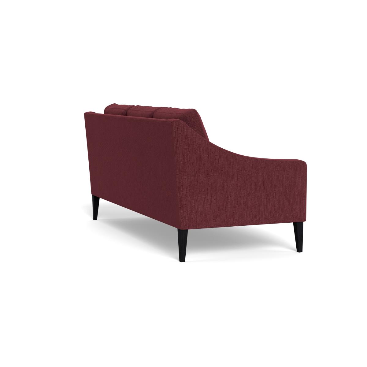 Heal's Richmond 3 Seater Sofa Smart Linen Mix Maroon Black Feet – image 5