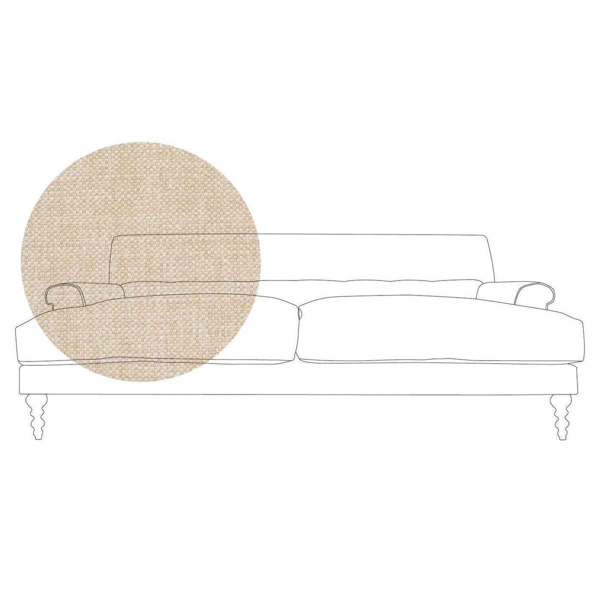 Scp Oscar 3 Seater Formal Sofa Texture Ink Walnut Feet - Heal's UK Furniture – image 6