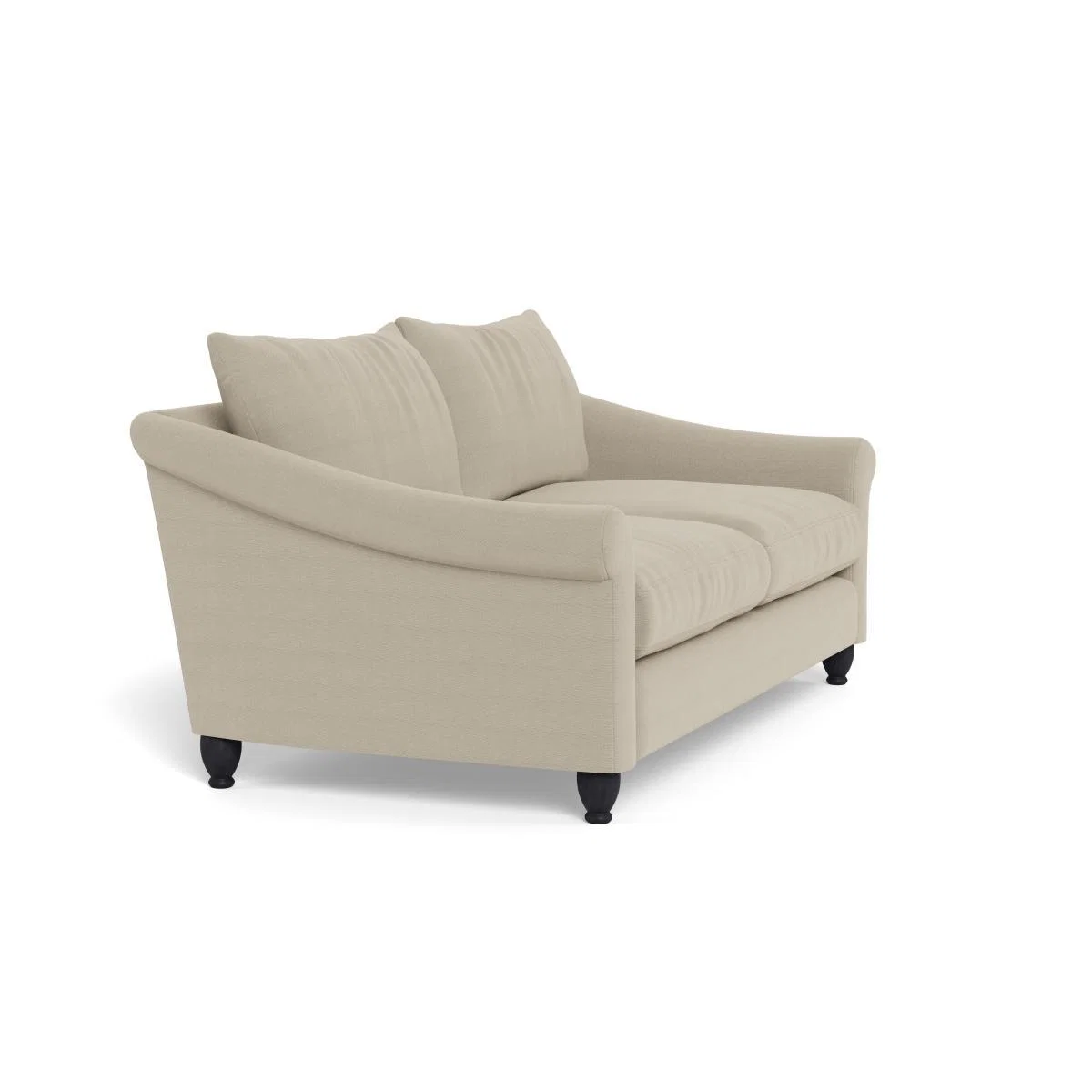 Heal's Devon 3 Seater Linen Hessian Walnut Stain Beech Feet - Heal's UK Furniture – image 2