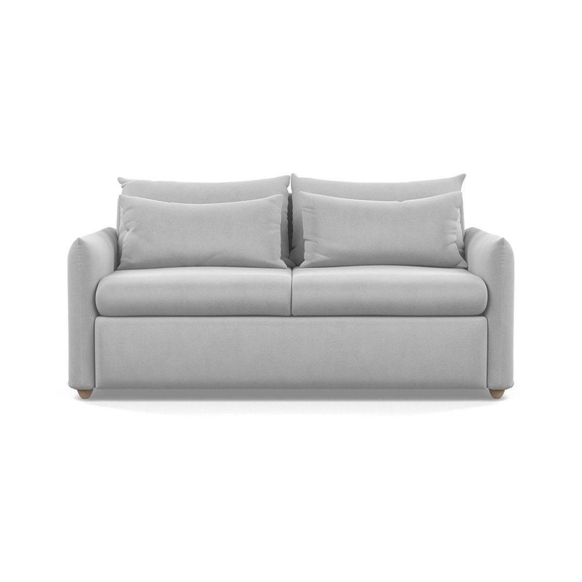 Heal's Pillow 3 Seater Sofa Bed Smart Linen Grey Black Painted Oak Feet - Heal's UK Furniture – image 2