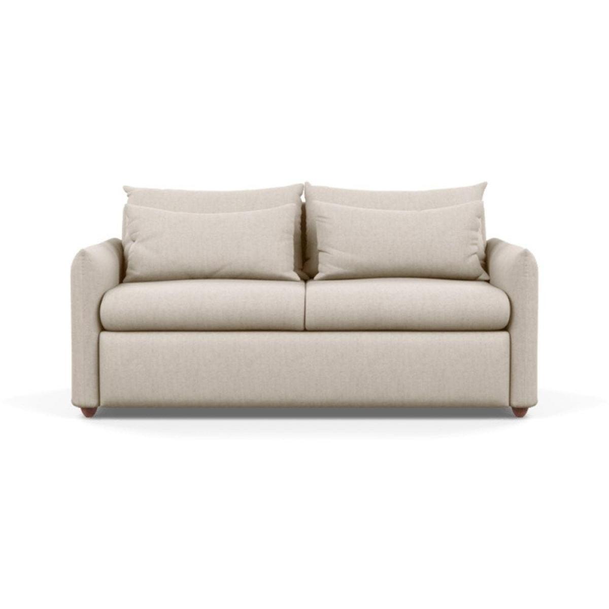 Heal's Pillow 3 Seater Sofa Bed Smart Linen Grey Black Painted Oak Feet - Heal's UK Furniture – image 16