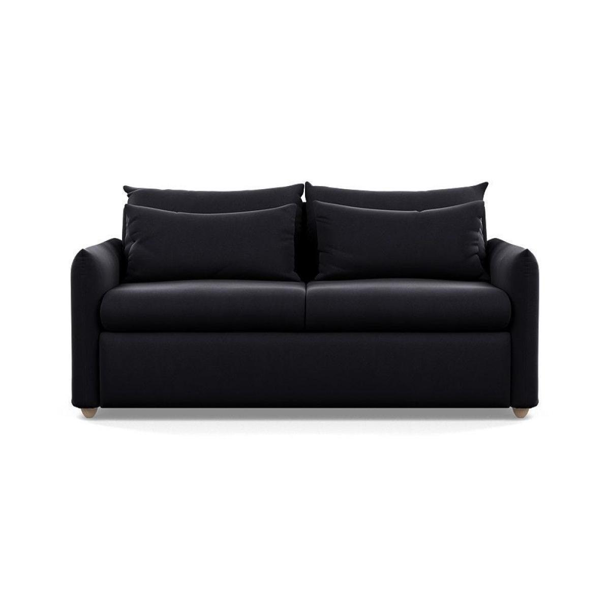 Heal's Pillow 3 Seater Sofa Bed Smart Linen Grey Black Painted Oak Feet - Heal's UK Furniture – image 23