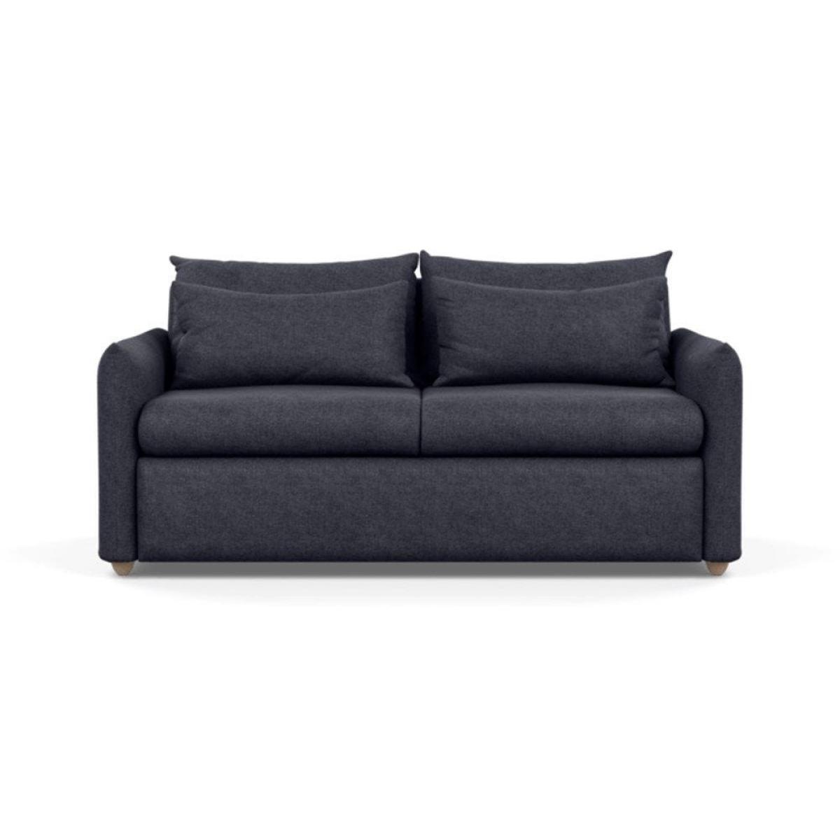 Heal's Pillow 3 Seater Sofa Bed Smart Linen Grey Black Painted Oak Feet - Heal's UK Furniture – image 24