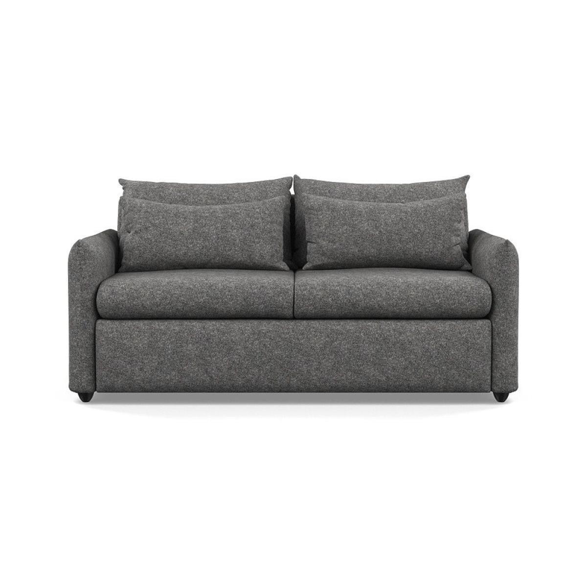 Heal's Pillow 3 Seater Sofa Bed Smart Linen Grey Black Painted Oak Feet - Heal's UK Furniture – image 36