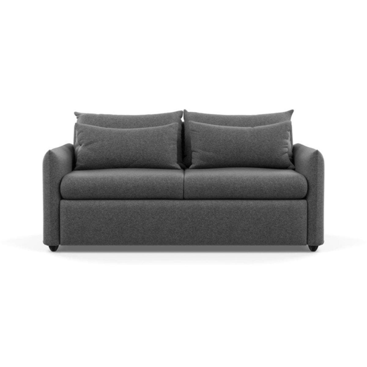 Heal's Pillow 3 Seater Sofa Bed Smart Linen Grey Black Painted Oak Feet - Heal's UK Furniture – image 41
