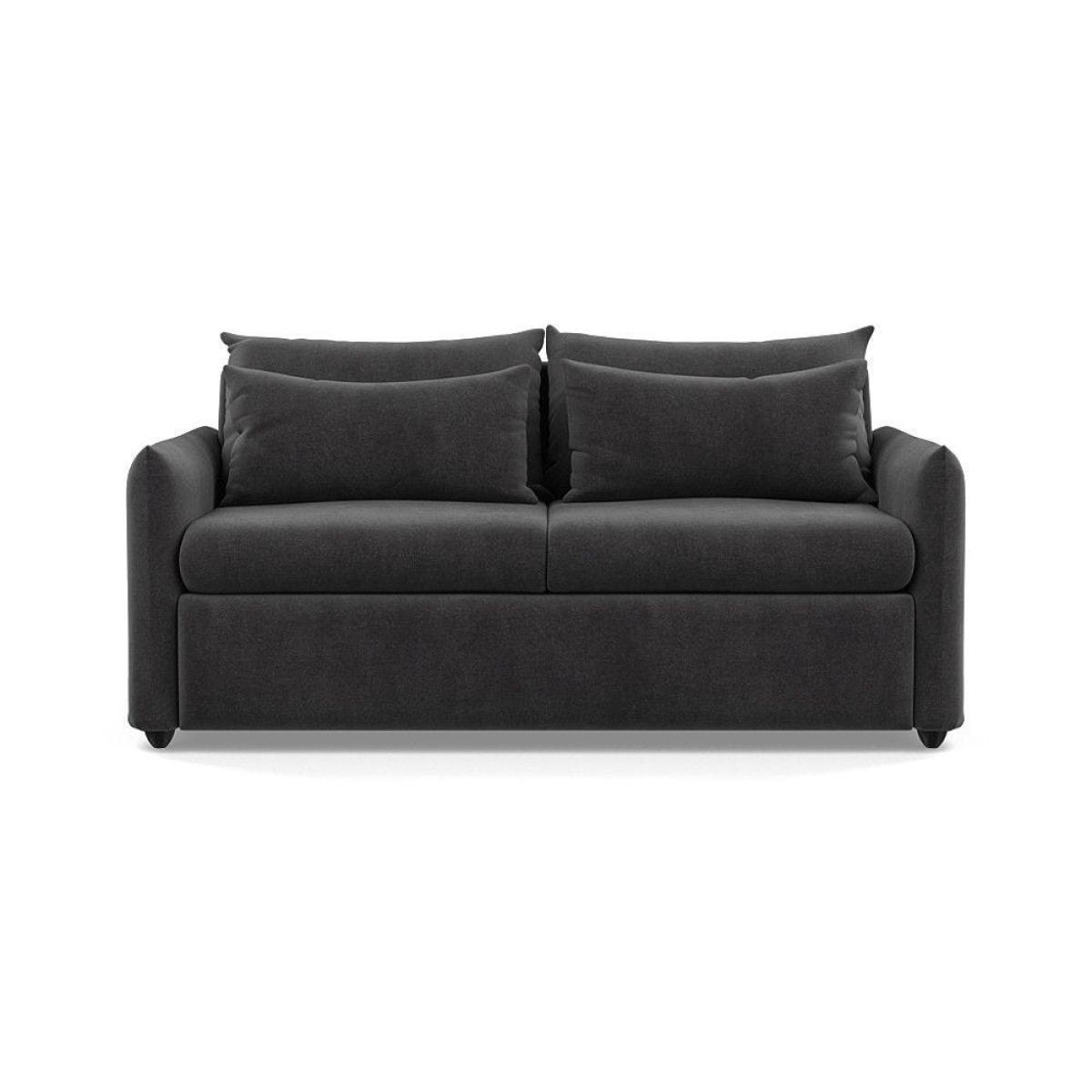 Heal's Pillow 3 Seater Sofa Bed Smart Linen Grey Black Painted Oak Feet - Heal's UK Furniture – image 51