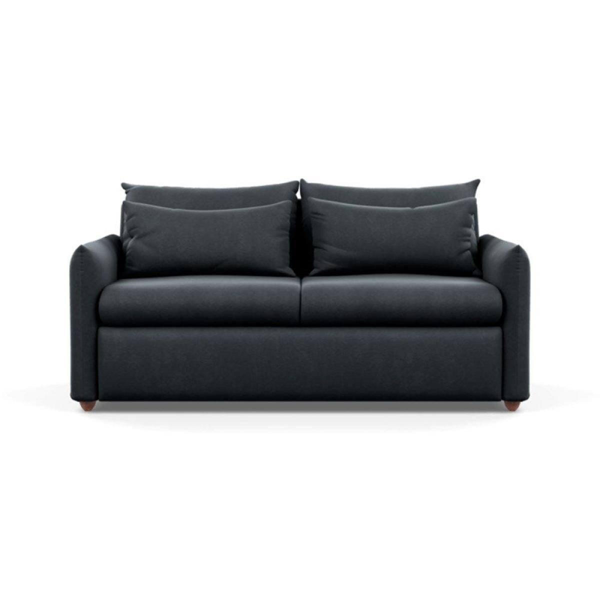 Heal's Pillow 3 Seater Sofa Bed Smart Linen Grey Black Painted Oak Feet - Heal's UK Furniture – image 53