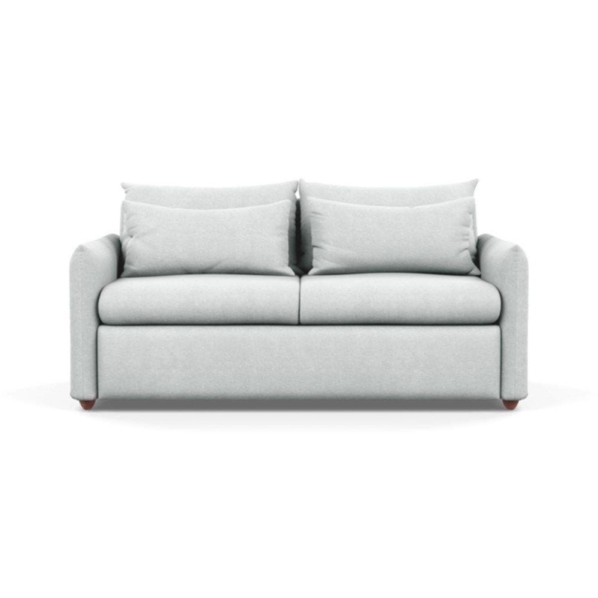 Heal's Pillow 3 Seater Sofa Bed Smart Linen Grey Black Painted Oak Feet - Heal's UK Furniture – image 55