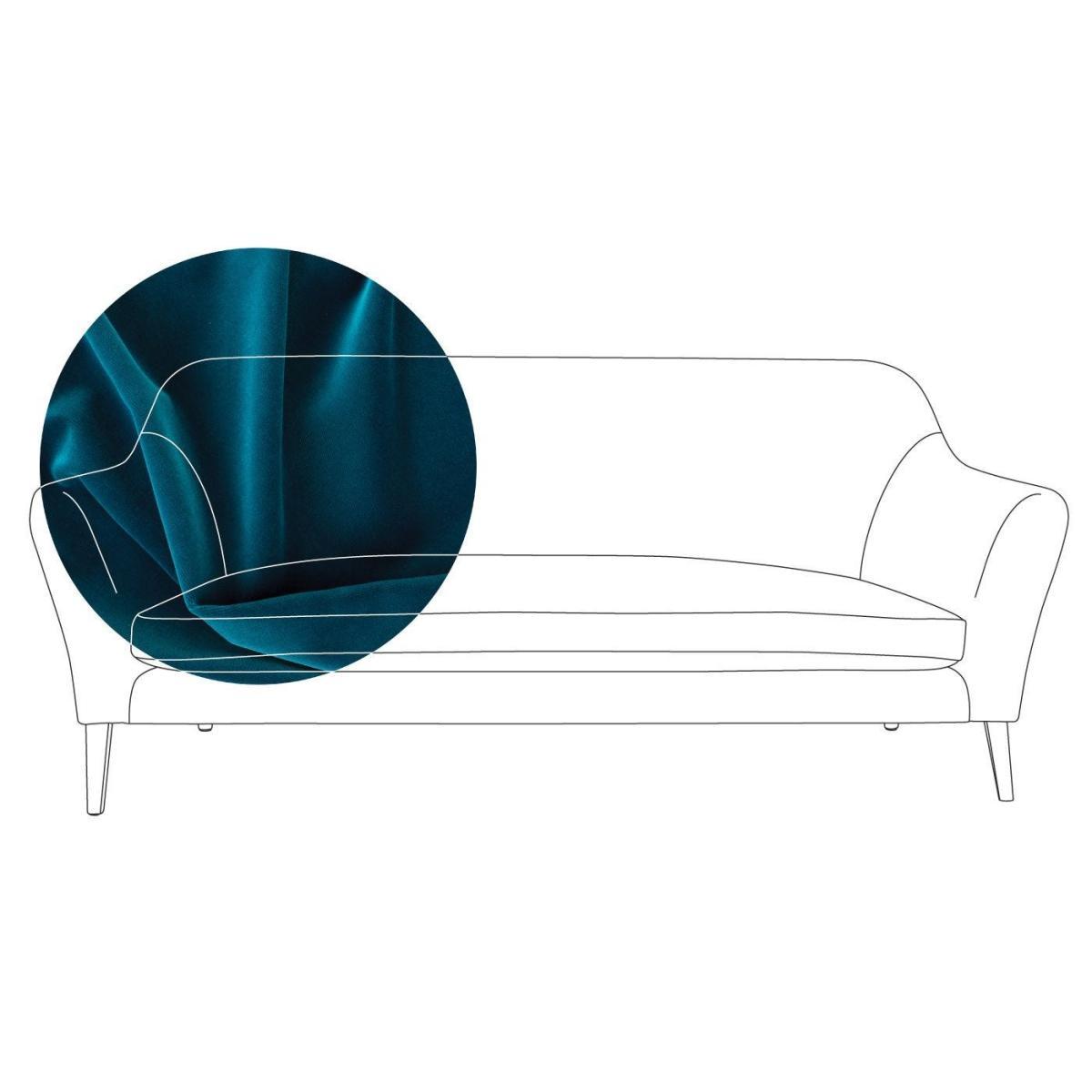 Heal's Wallis 3 Seater Sofa Velvet Midnight Walnut Feet - Heal's UK Furniture – image 61