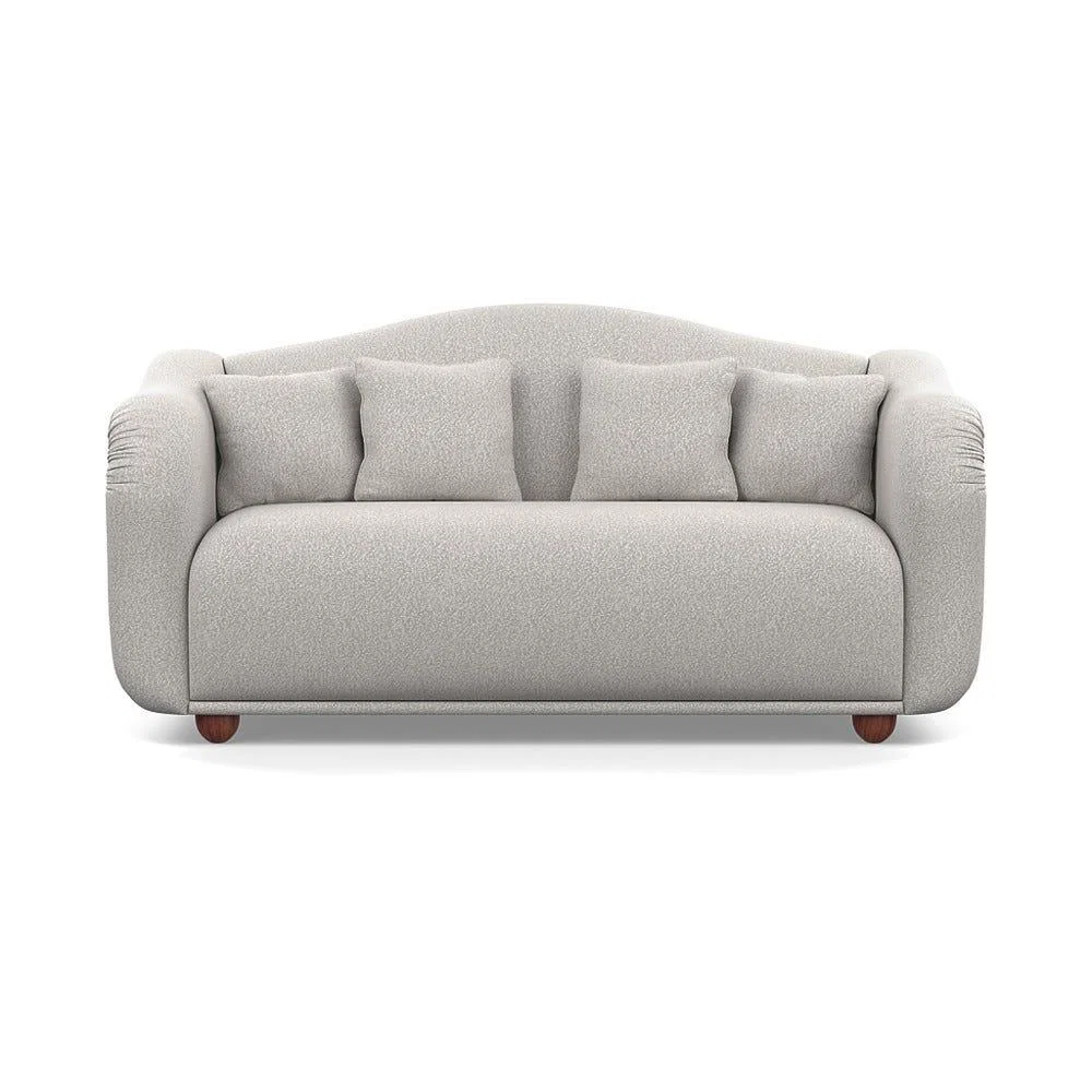 Heal's Tetbury 3 Seater Sofa Chunky Boucle Ecru Walnut Stained Beech Feet – image 2