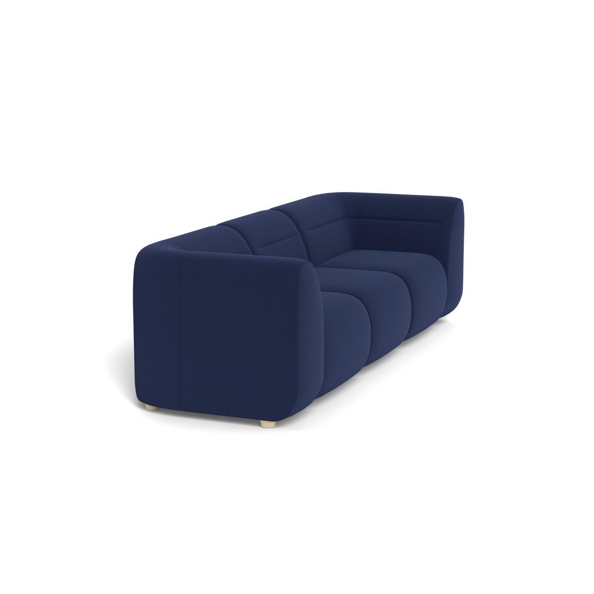 Heal's Lilli 3 Seater Sofa Melton Wool New Navy Natural Ash Feet - Heal's UK Furniture – image 2