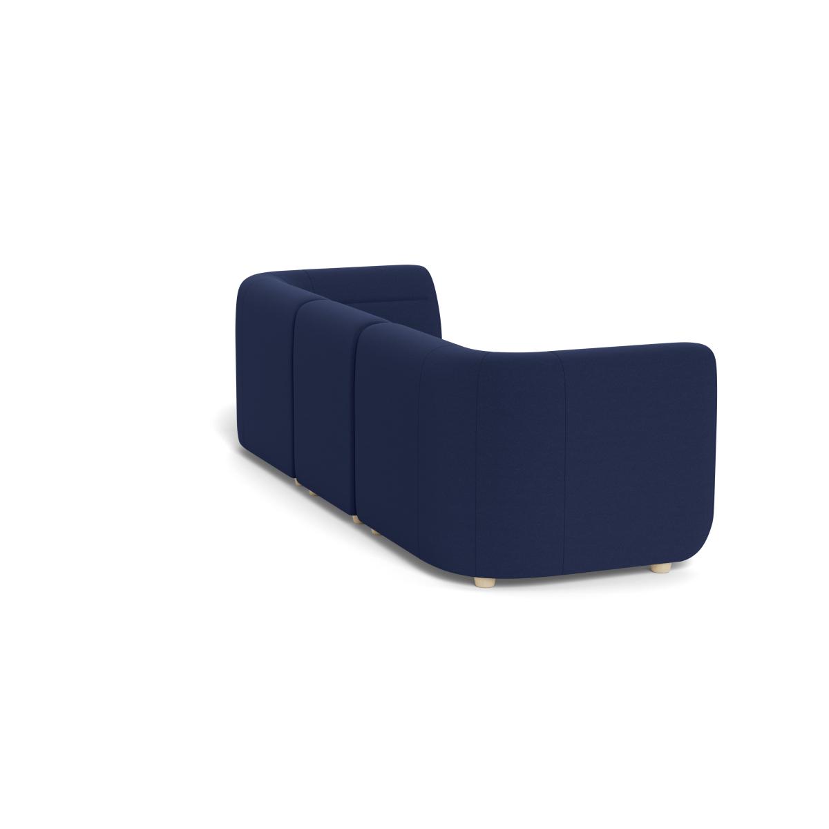 Heal's Lilli 3 Seater Sofa Melton Wool New Navy Natural Ash Feet - Heal's UK Furniture – image 4