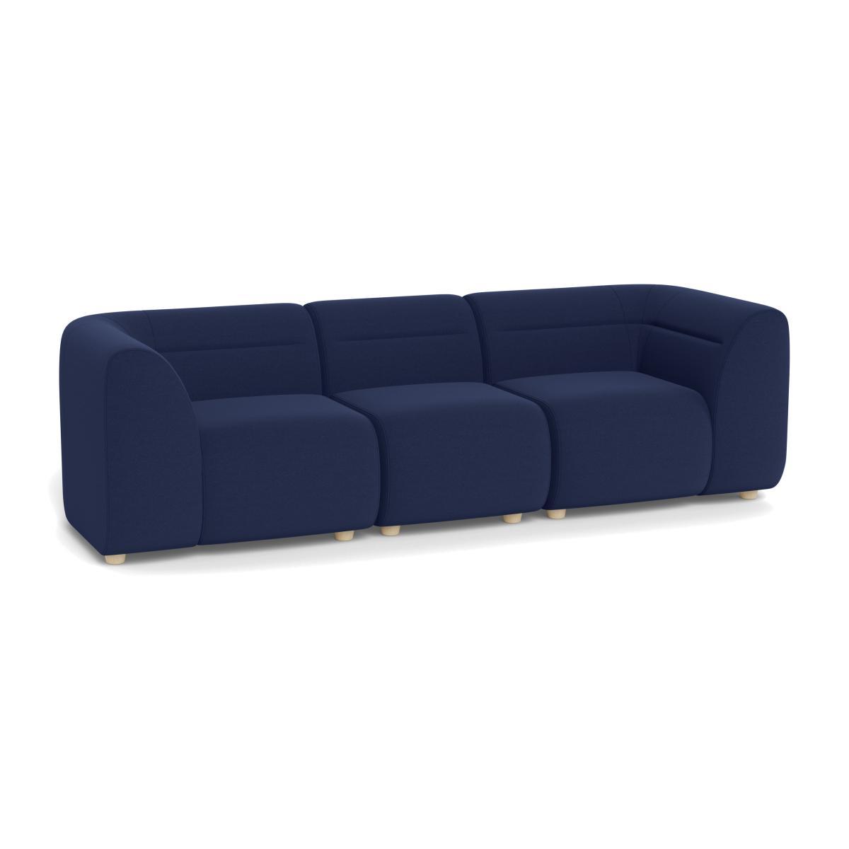 Heal's Lilli 3 Seater Sofa Melton Wool New Navy Natural Ash Feet - Heal's UK Furniture – image 1