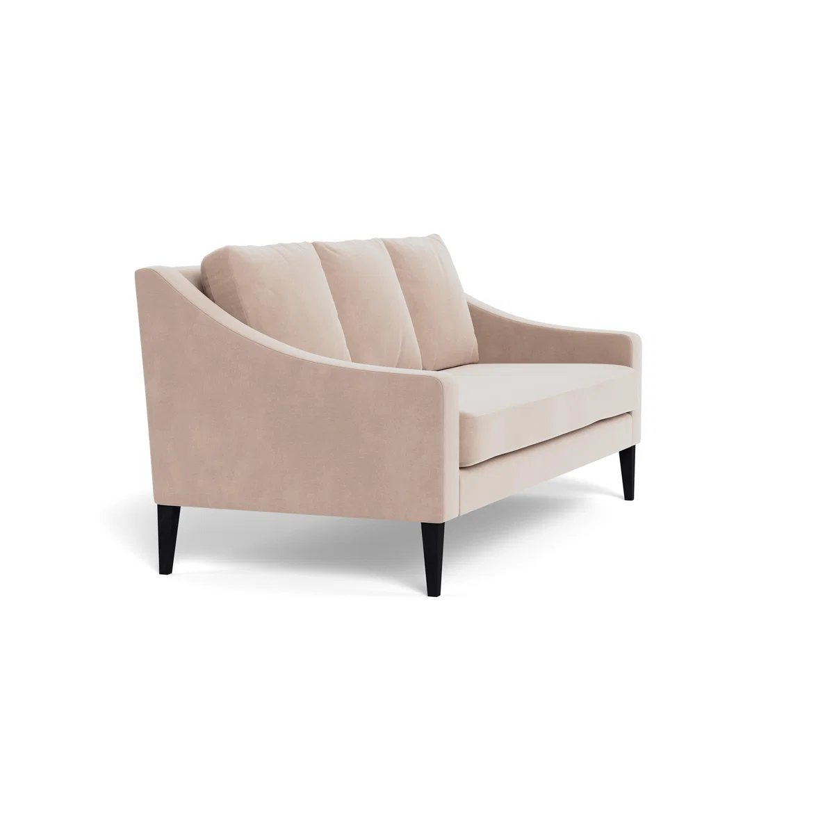 Heal's Richmond 3 Seater Sofa Smart Velvet Pebble Black Feet – image 3