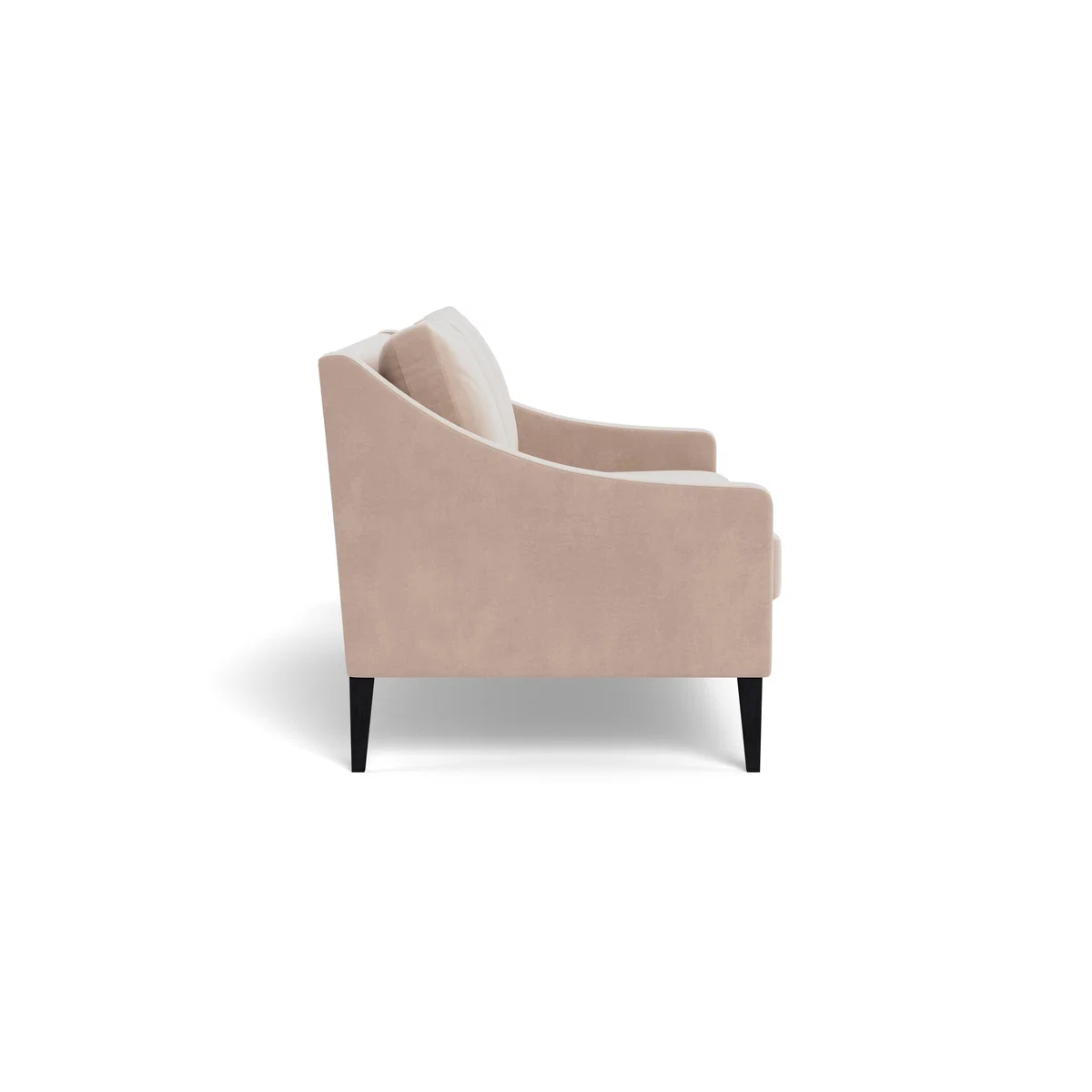 Heal's Richmond 3 Seater Sofa Smart Velvet Pebble Black Feet – image 4