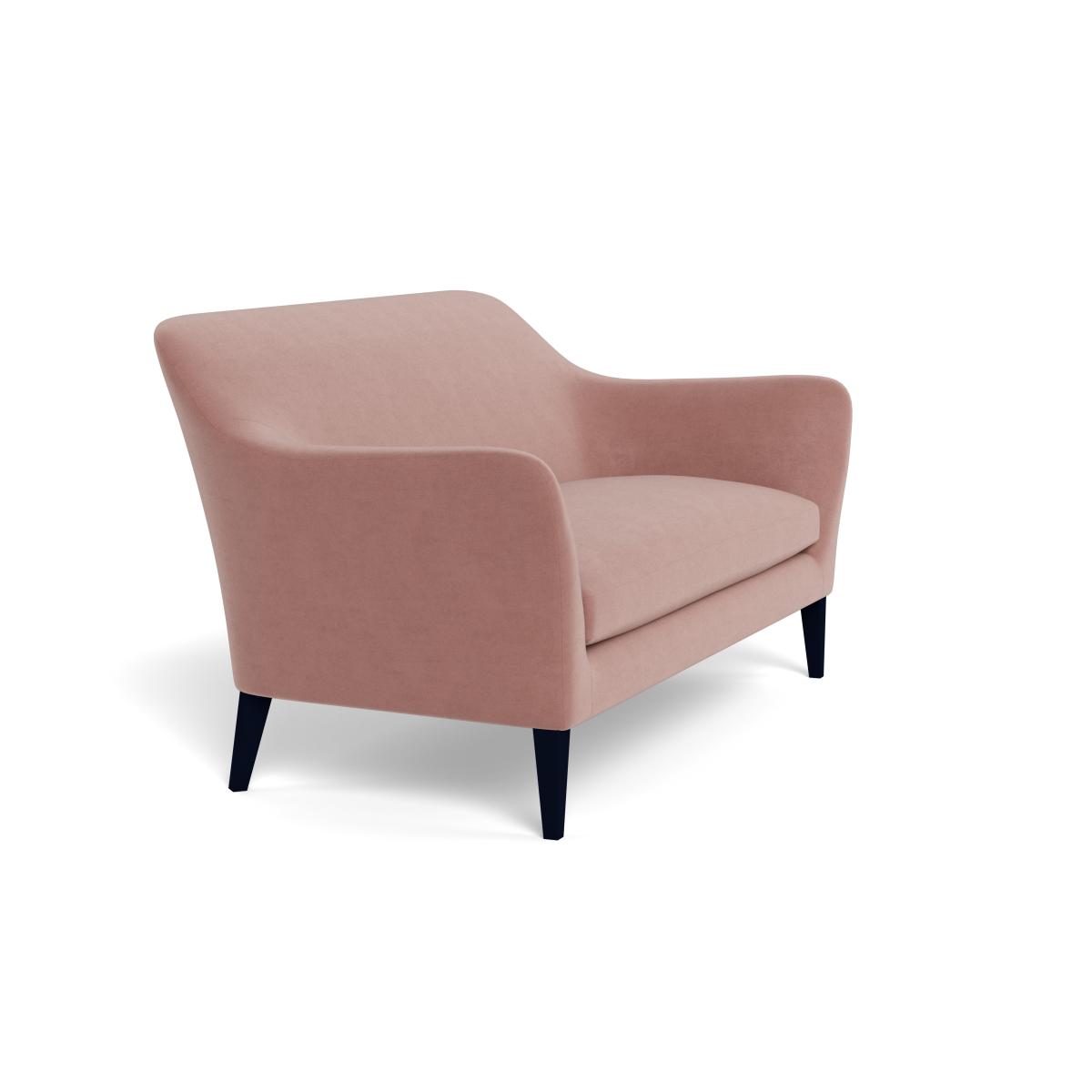 Heal's Wallis 3 Seater Sofa Smart Luxe Velvet Dusky Pink Stained Oak Feet – image 3