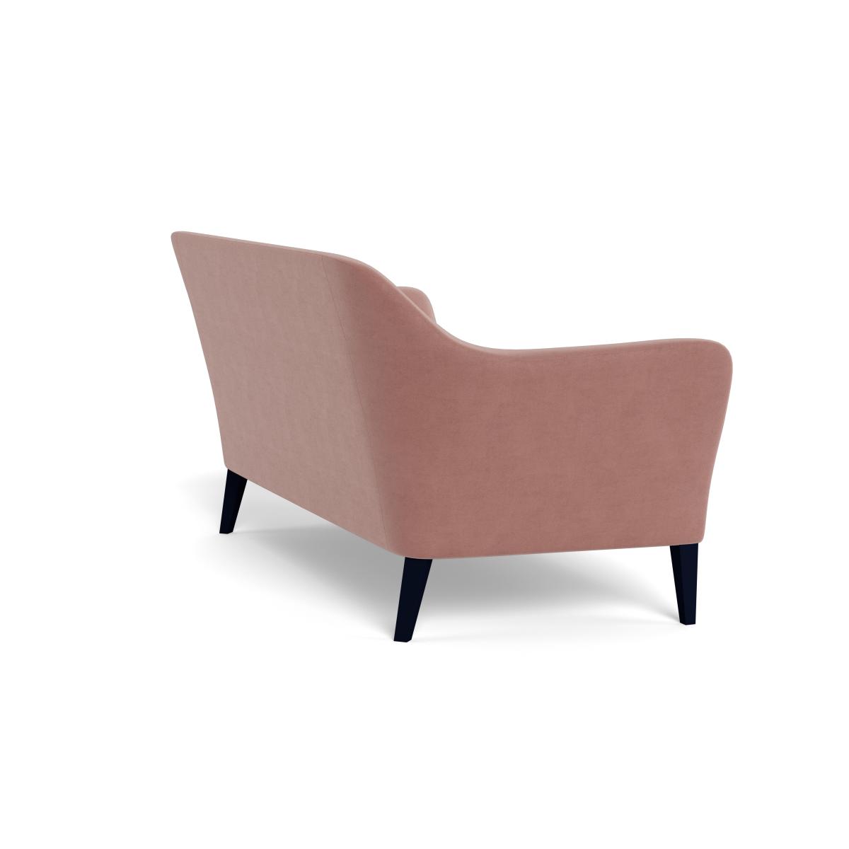 Heal's Wallis 3 Seater Sofa Smart Luxe Velvet Dusky Pink Stained Oak Feet – image 5
