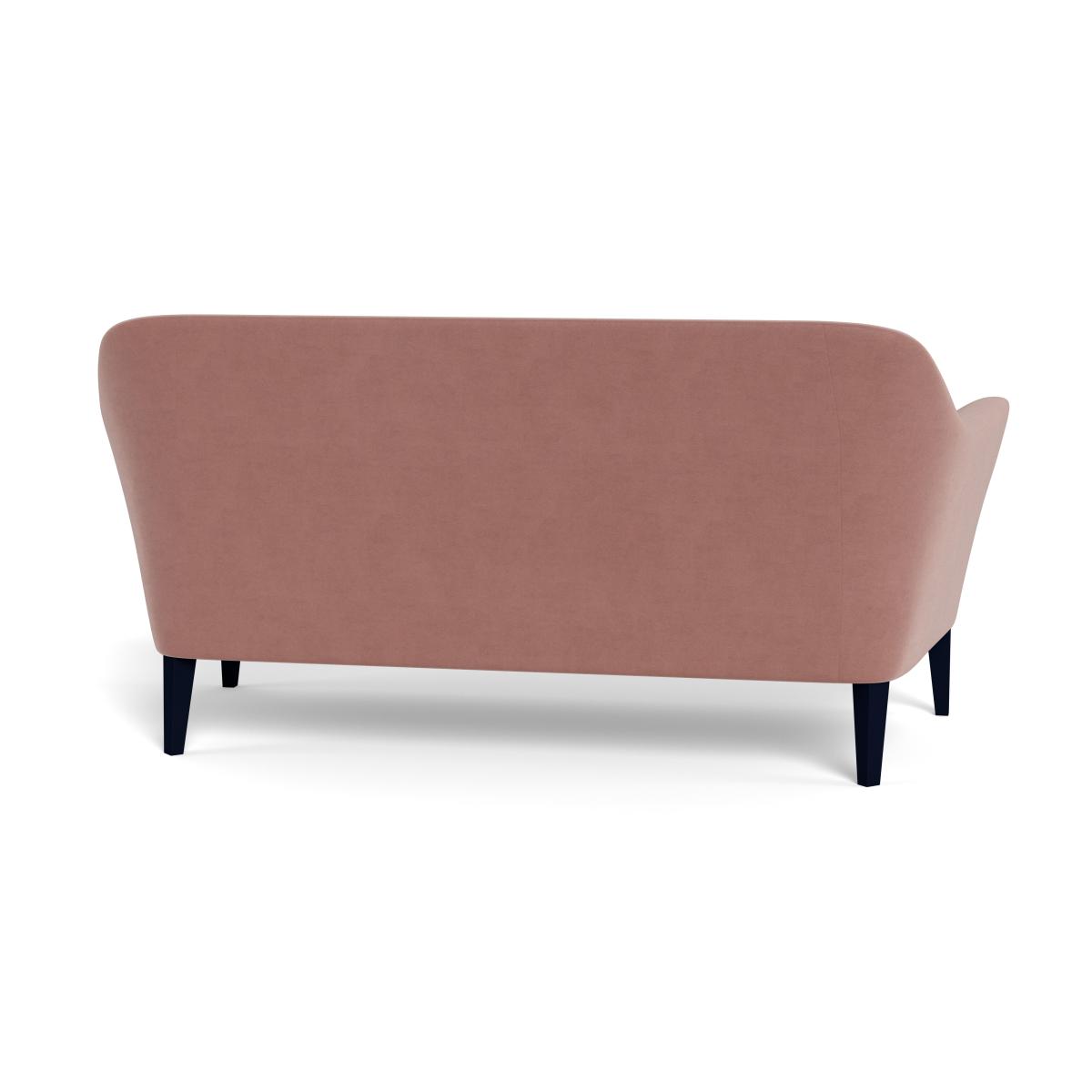 Heal's Wallis 3 Seater Sofa Smart Luxe Velvet Dusky Pink Stained Oak Feet – image 6