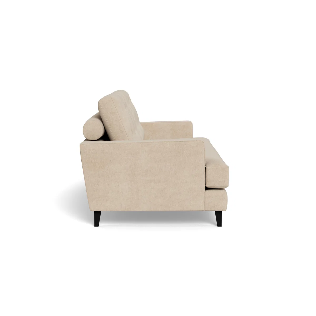 Heal's Mistral 3 Seater Sofa Brushed Cotton Oat Black Feet – image 4