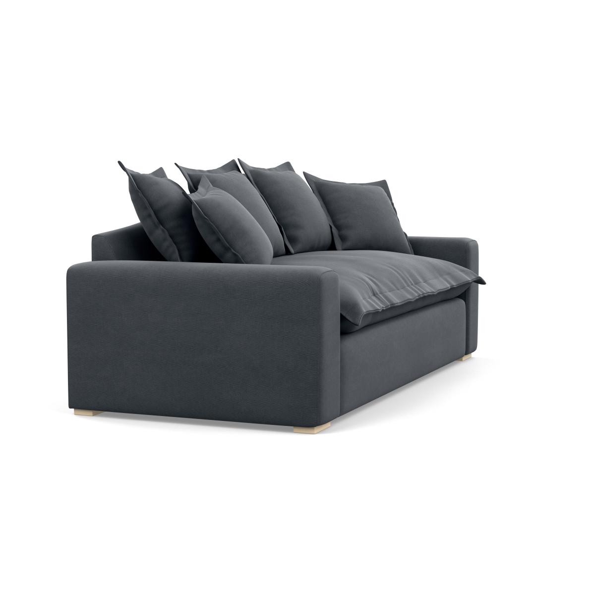 Heal's Brompton 3 Seater Sofa Smart Linen Mix Sand Black Feet - Heal's UK Furniture – image 2