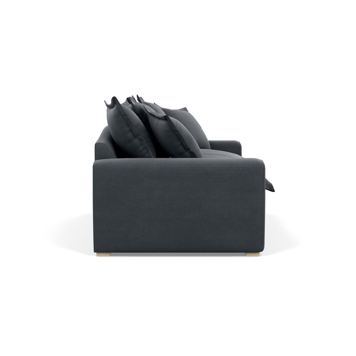 Heal's Brompton 3 Seater Sofa Smart Linen Mix Sand Black Feet - Heal's UK Furniture – image 3