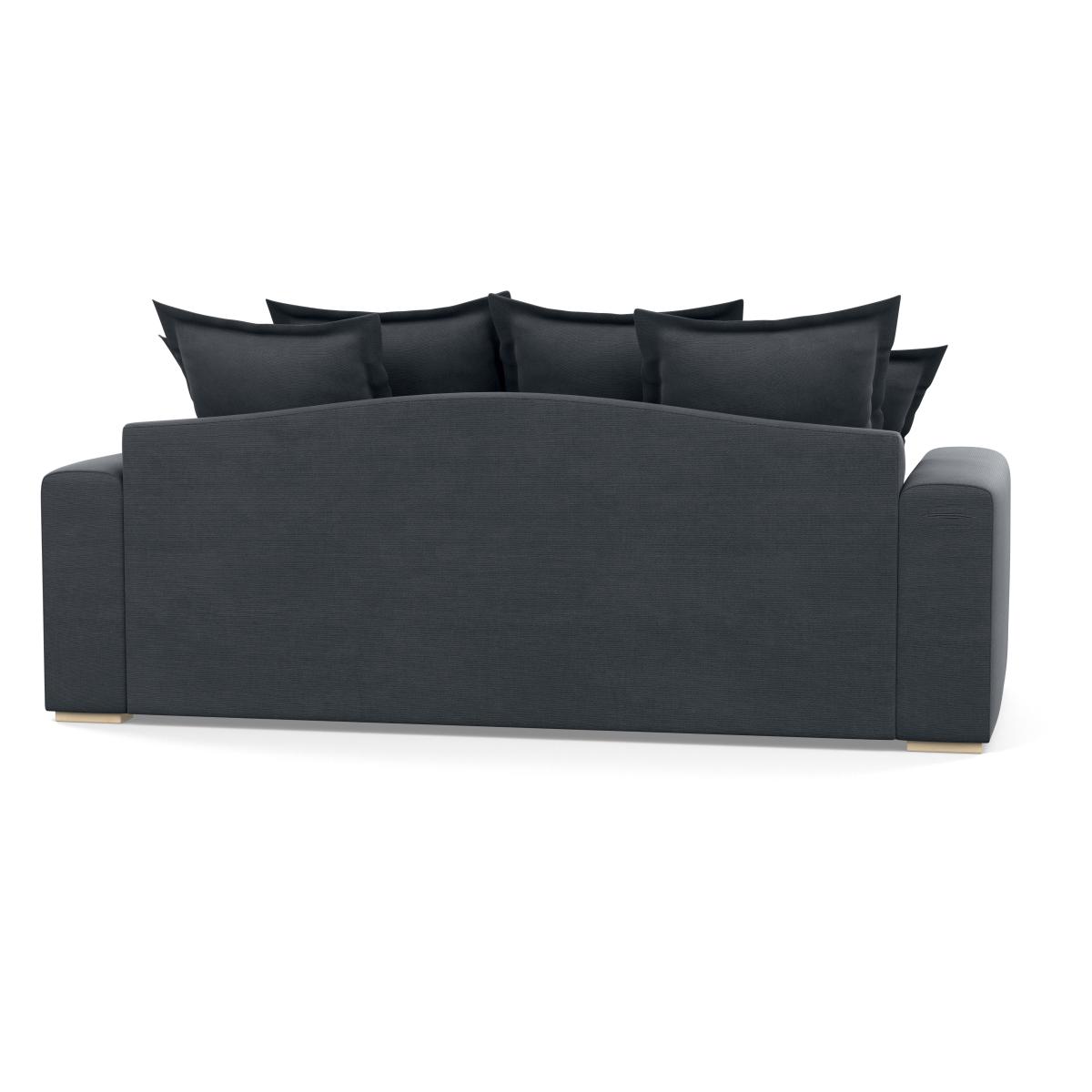 Heal's Brompton 3 Seater Sofa Smart Linen Mix Sand Black Feet - Heal's UK Furniture – image 5