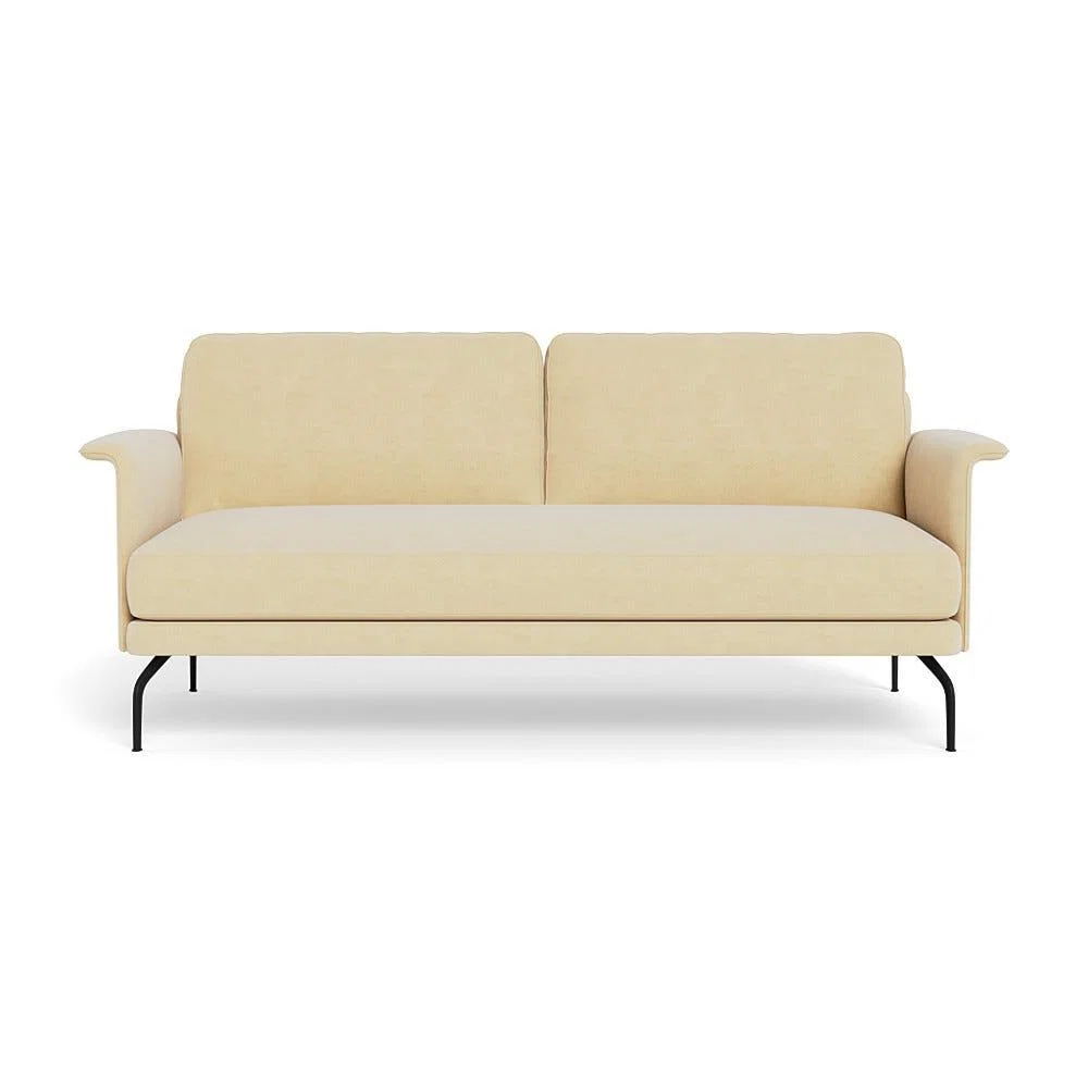 Heal's Iver 3 Seater Sofa Smart Luxe Velvet Biscuit Black Feet – image 2