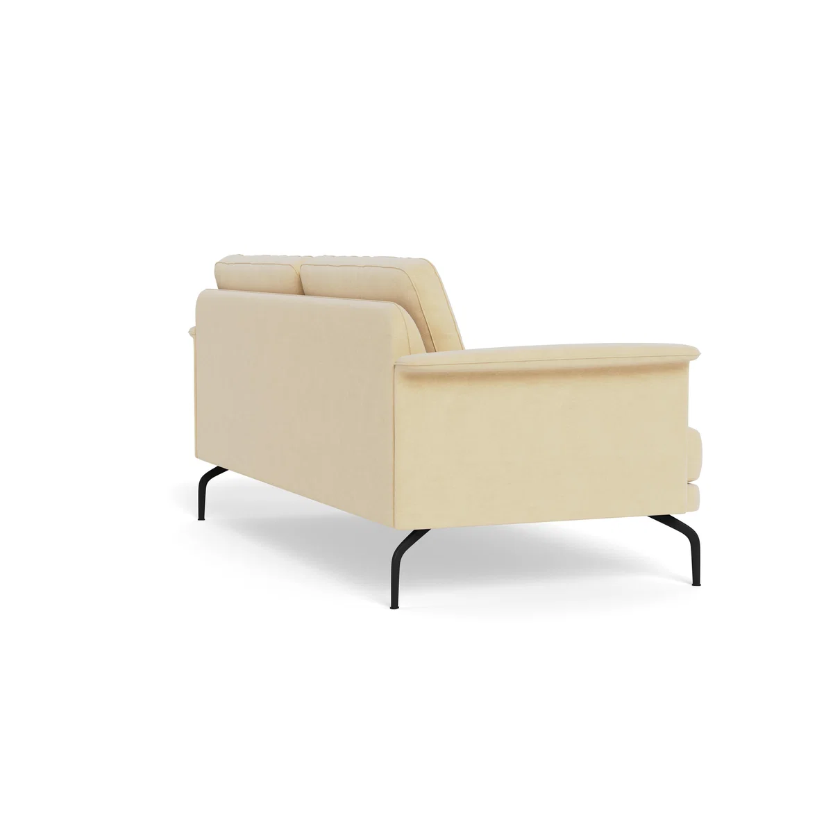 Heal's Iver 3 Seater Sofa Smart Luxe Velvet Biscuit Black Feet – image 5