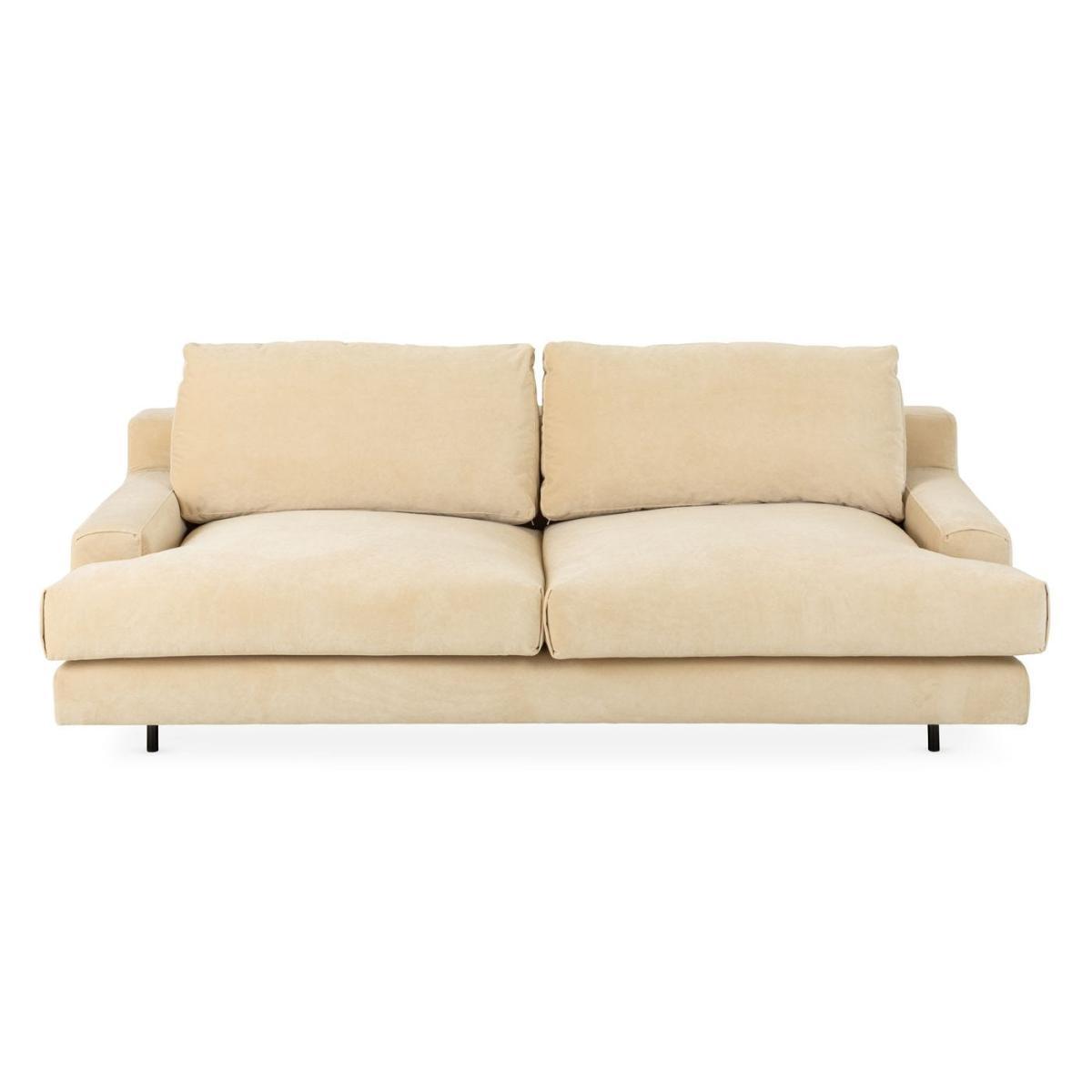 Heal's Orso 3 Seater Sofa Capelo LinenCotton Mineral Black Feet - Heal's UK Furniture – image 5