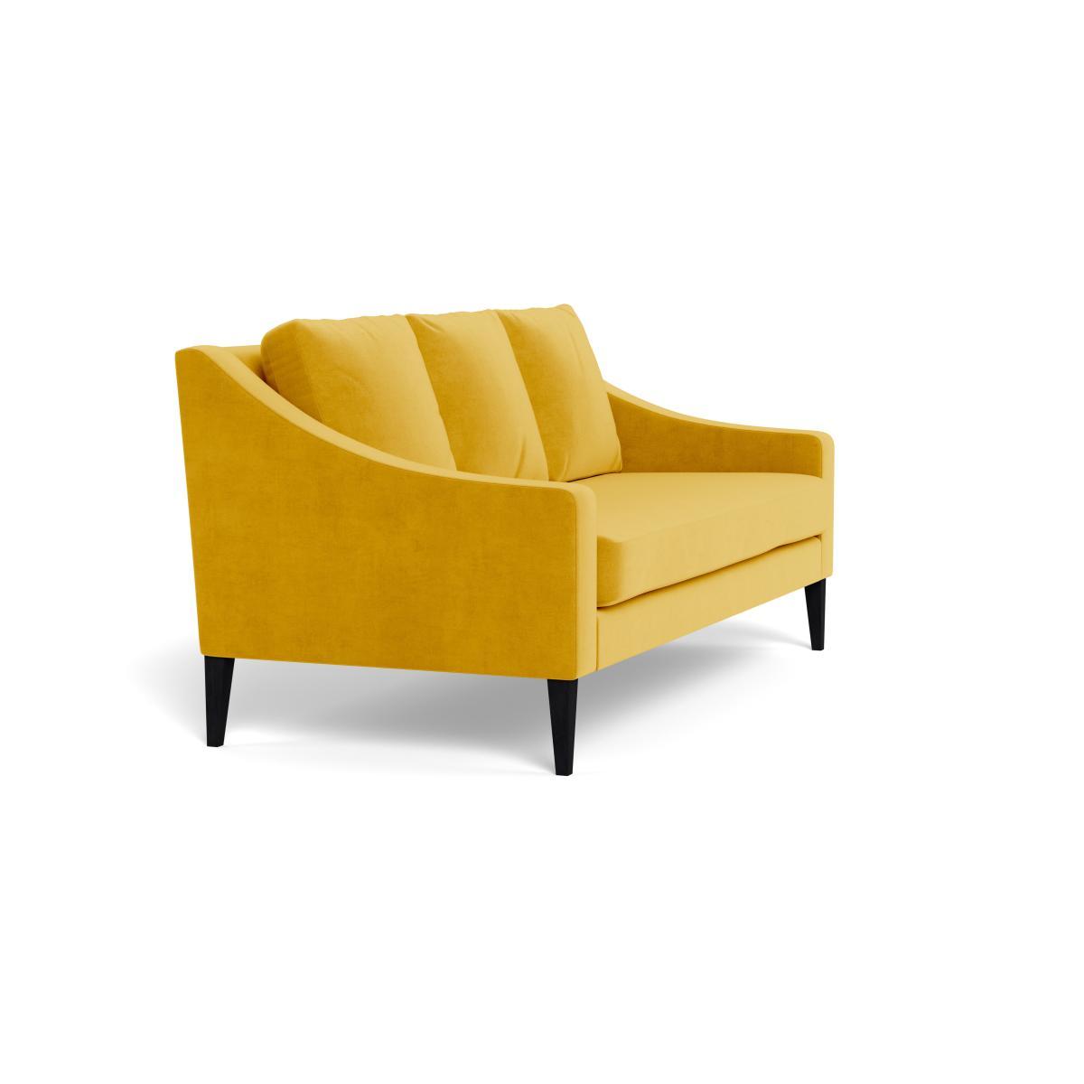 Heal's Richmond 3 Seater Sofa Smart Luxe Velvet Canary Black Feet - Heal's UK Furniture – image 2