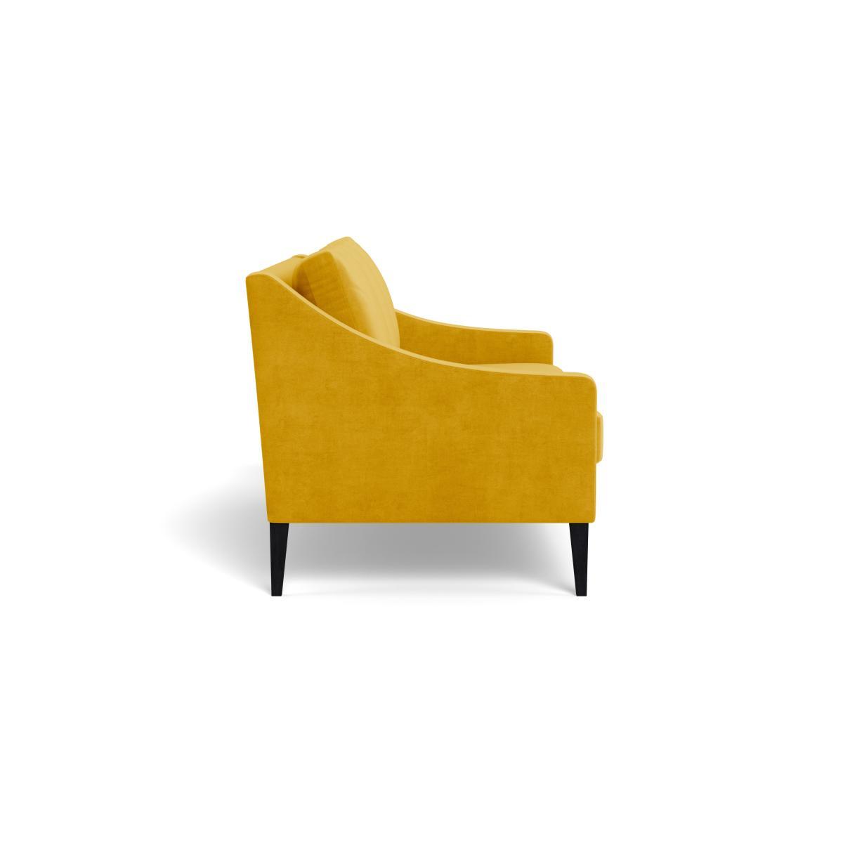Heal's Richmond 3 Seater Sofa Smart Luxe Velvet Canary Black Feet - Heal's UK Furniture – image 3