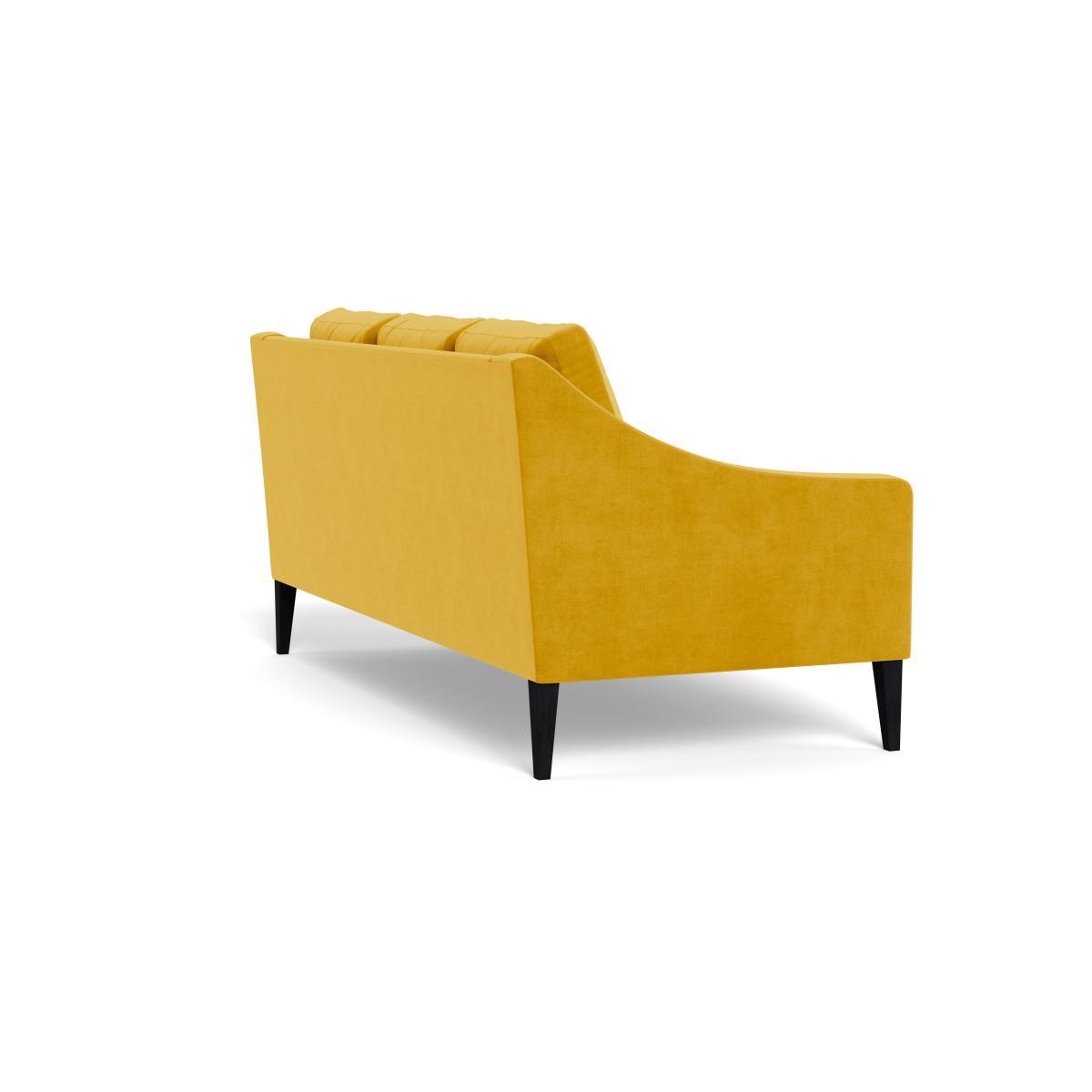 Heal's Richmond 3 Seater Sofa Smart Luxe Velvet Canary Black Feet - Heal's UK Furniture – image 4