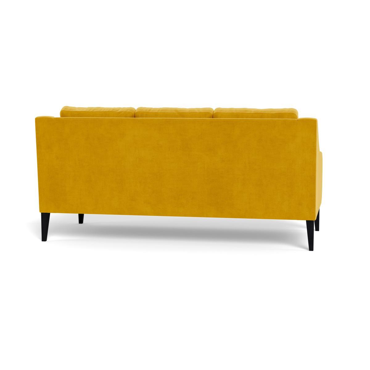 Heal's Richmond 3 Seater Sofa Smart Luxe Velvet Canary Black Feet - Heal's UK Furniture – image 5