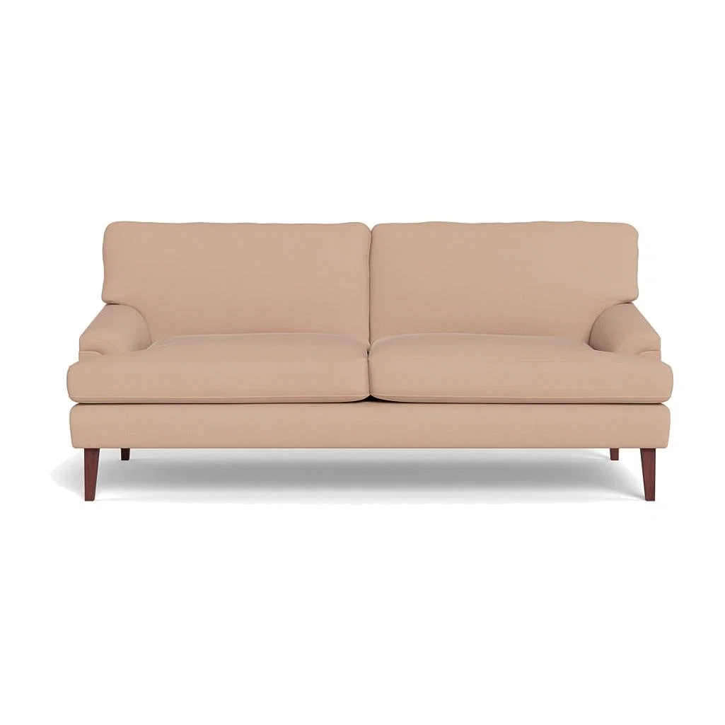 Heal's Stanton 3 Seater Sofa Capelo Linen-Cotton Rosedale Walnut Stained Feet