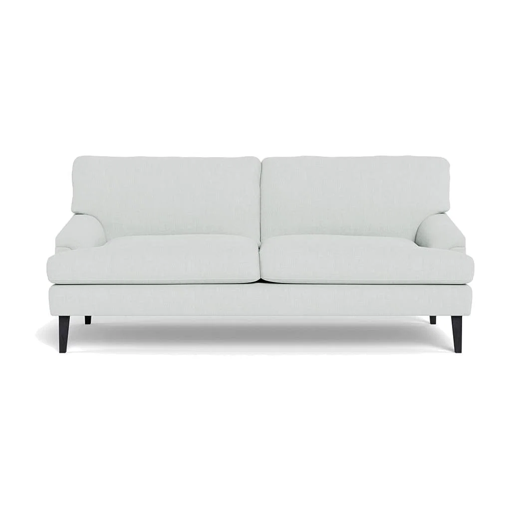 Heal's Stanton 3 Seater Sofa Broad Weave Tin Black Feet