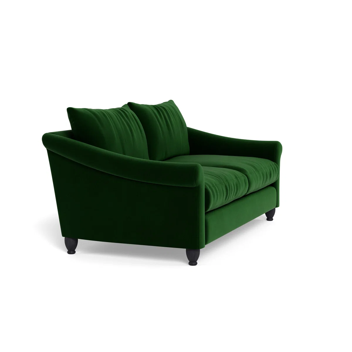 Heal's Devon 3 Seater Smart Velvet Forest Walnut Stain Beech Feet - Heal's UK Furniture – image 2