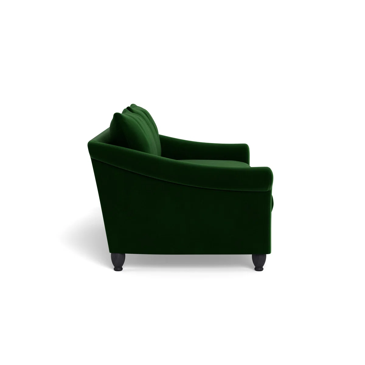 Heal's Devon 3 Seater Smart Velvet Forest Walnut Stain Beech Feet - Heal's UK Furniture – image 3
