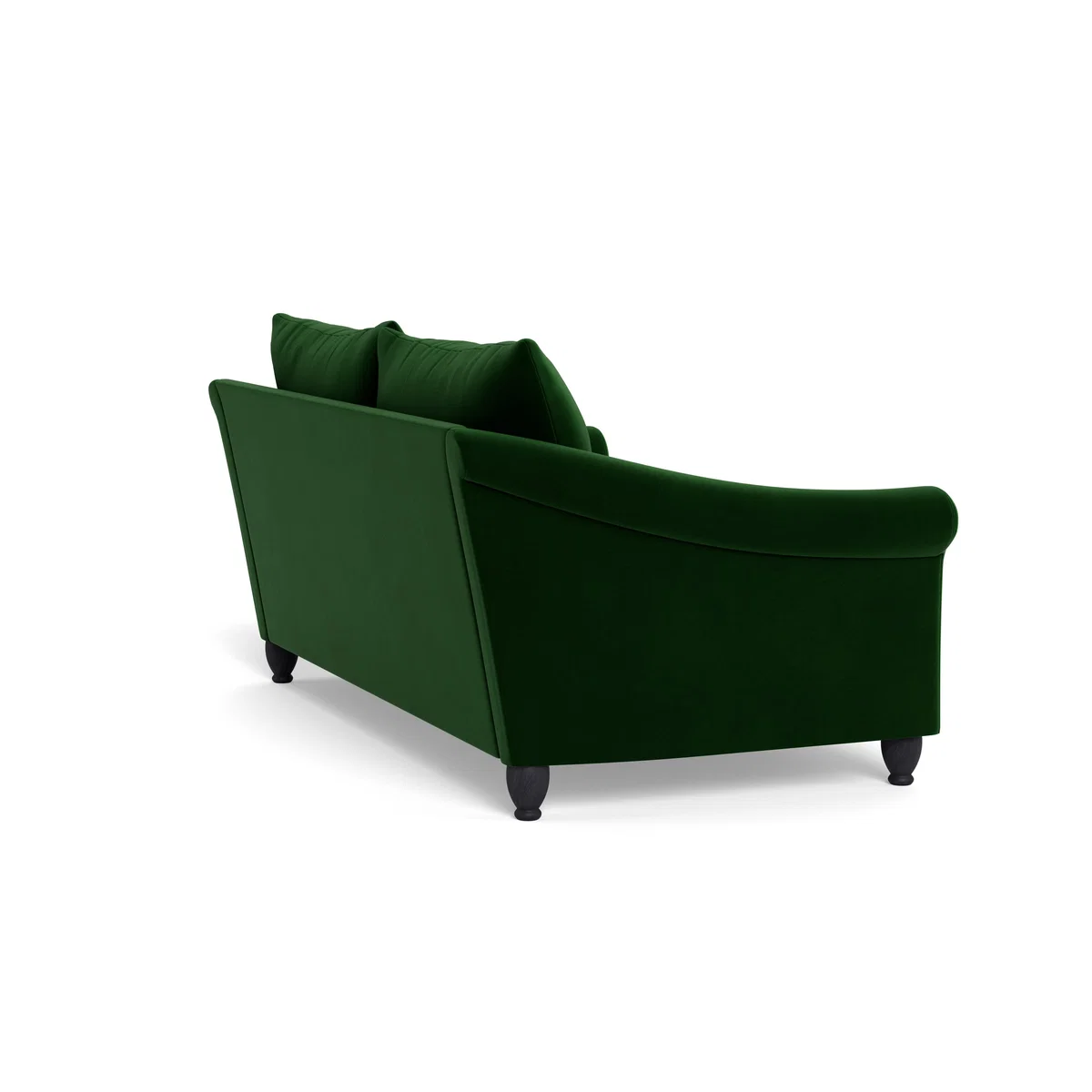 Heal's Devon 3 Seater Smart Velvet Forest Walnut Stain Beech Feet - Heal's UK Furniture – image 4