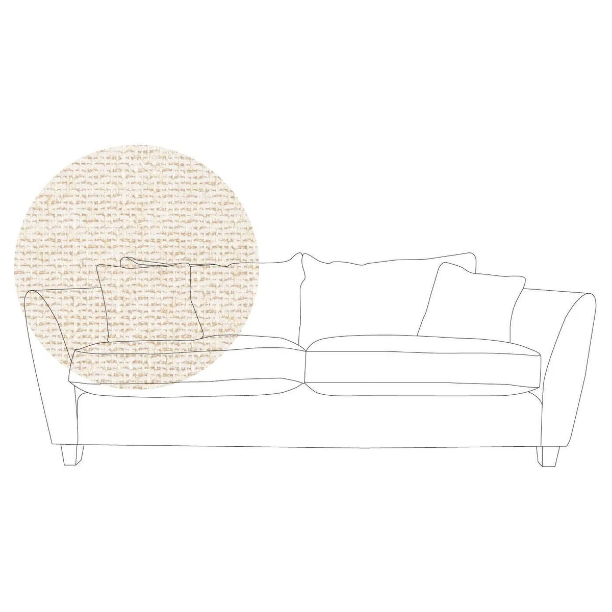 Heal's Torino 3 Seater Sofa Smart Linen Navy Natural Ash Feet - Heal's UK Furniture – image 13