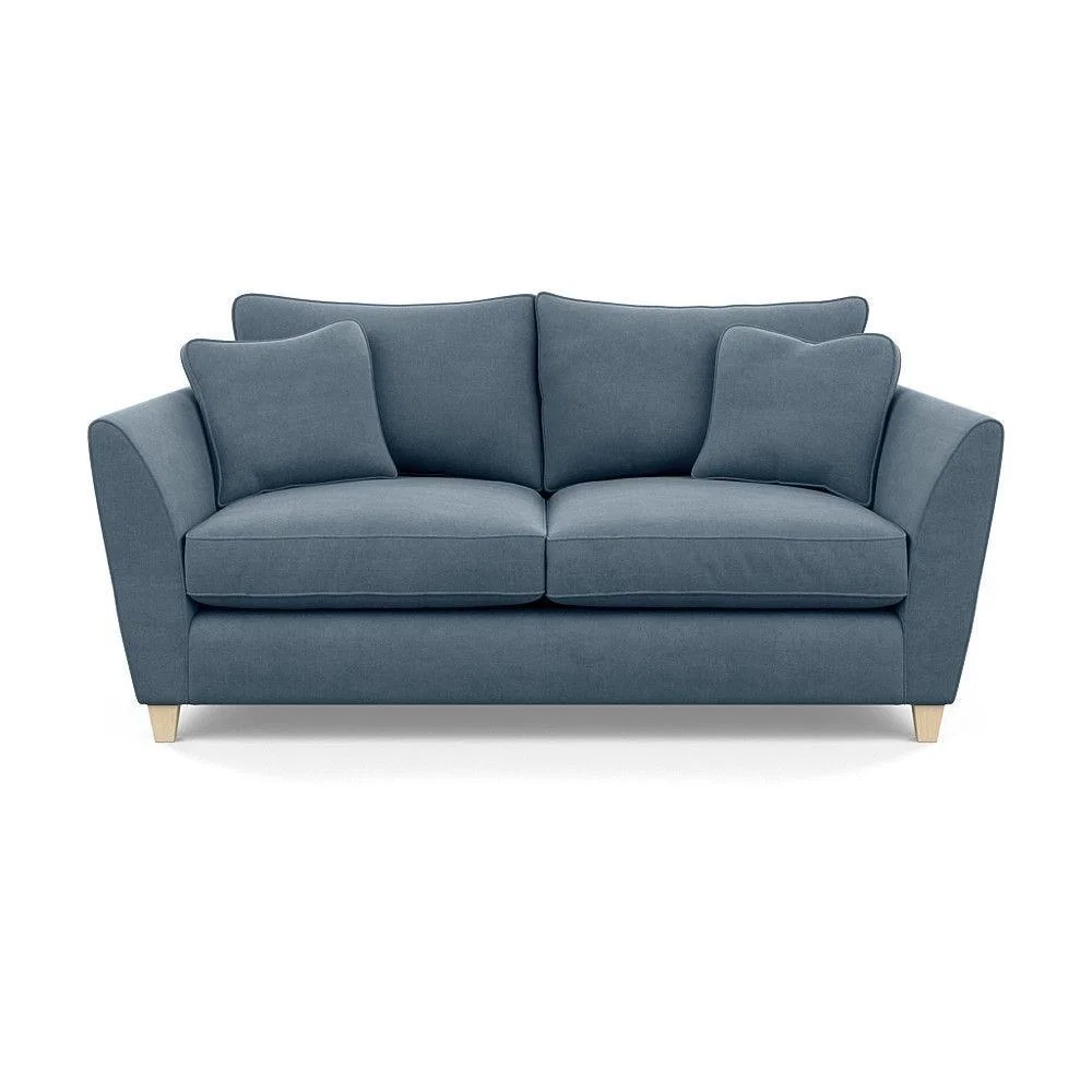 Heal's Torino 3 Seater Sofa Smart Linen Navy Natural Ash Feet - Heal's UK Furniture – image 14