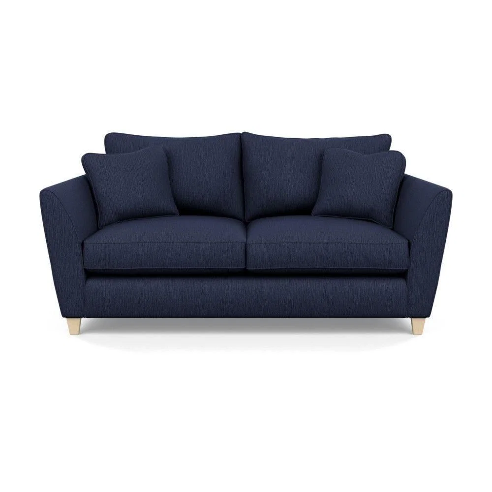 Heal's Torino 3 Seater Sofa Smart Linen Navy Natural Ash Feet - Heal's UK Furniture – image 18