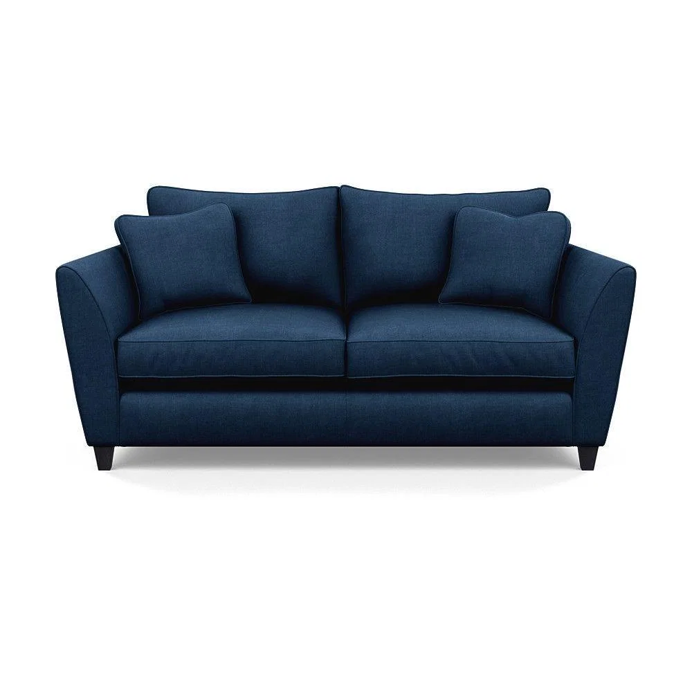 Heal's Torino 3 Seater Sofa Smart Linen Navy Natural Ash Feet - Heal's UK Furniture – image 19