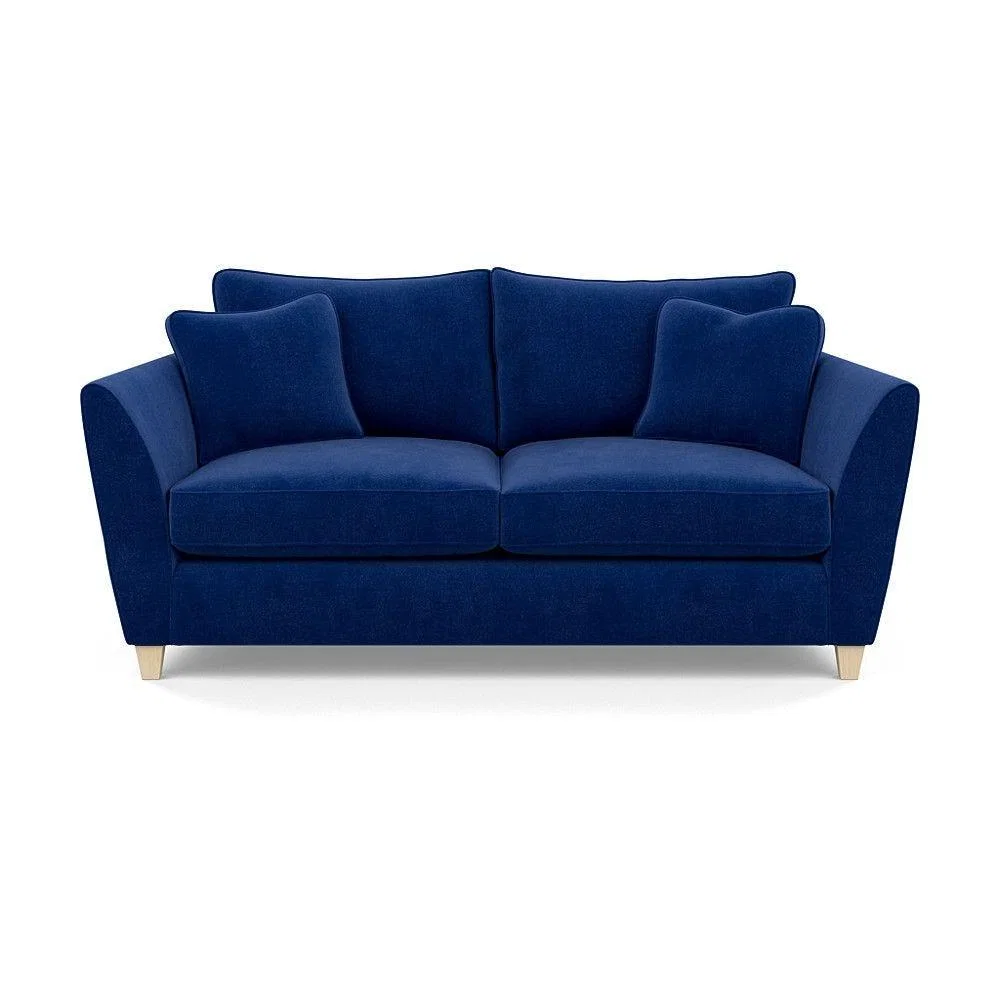 Heal's Torino 3 Seater Sofa Smart Linen Navy Natural Ash Feet - Heal's UK Furniture – image 22